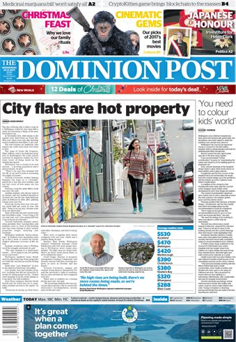 Front page of the Dominion Post newspaper 